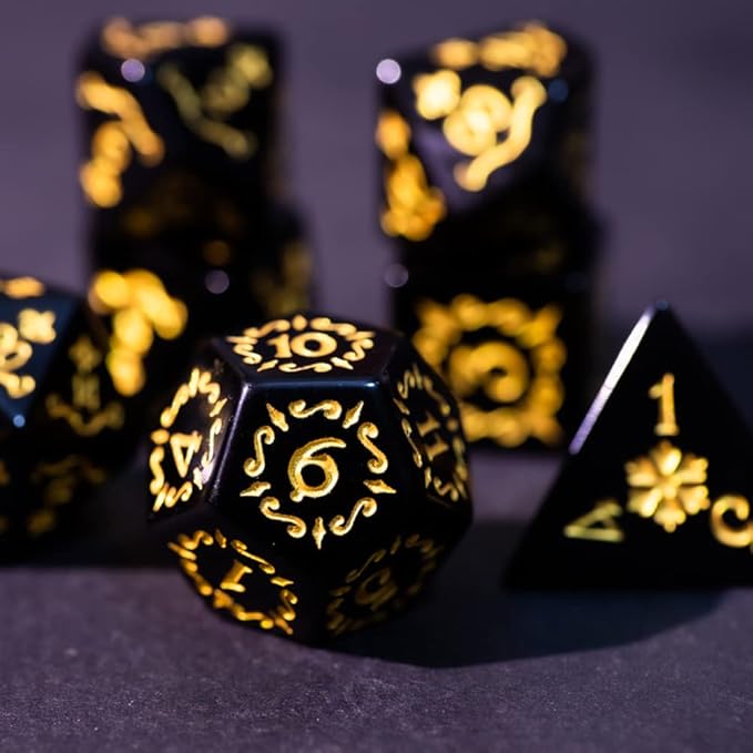 Obsidian Dice Set