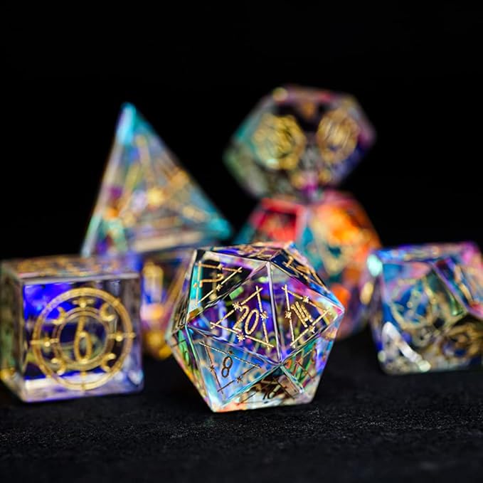Pretty Phantom Crystal Starry Sky DND Dice Set