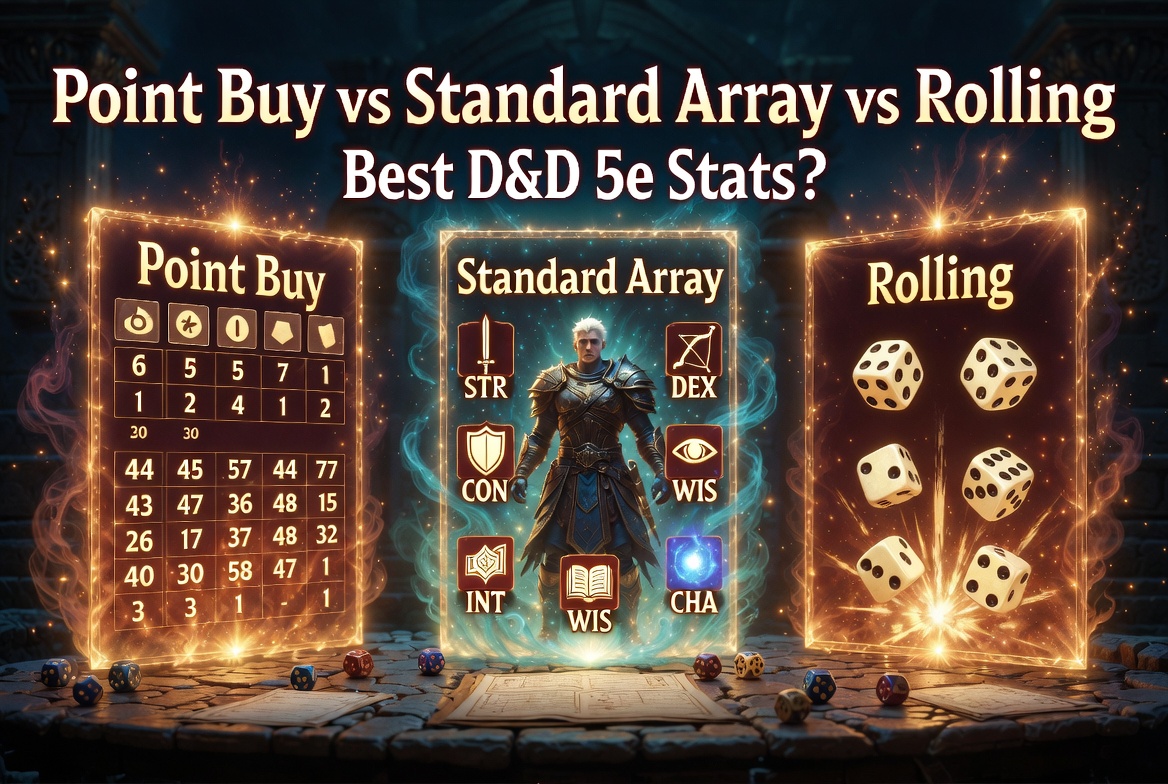 Point Buy vs Standard Array vs Rolling